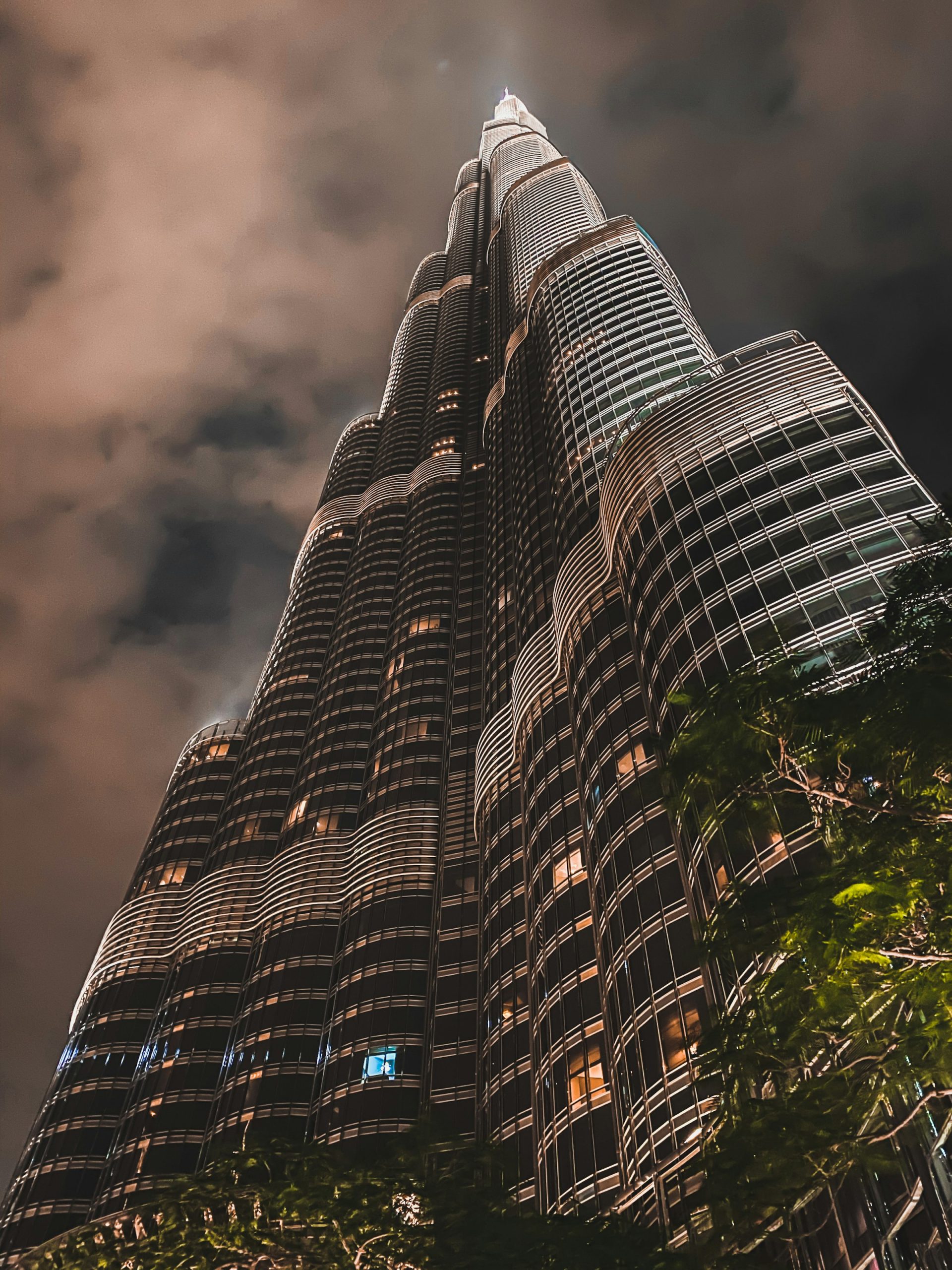 Sculpted residential tower facade